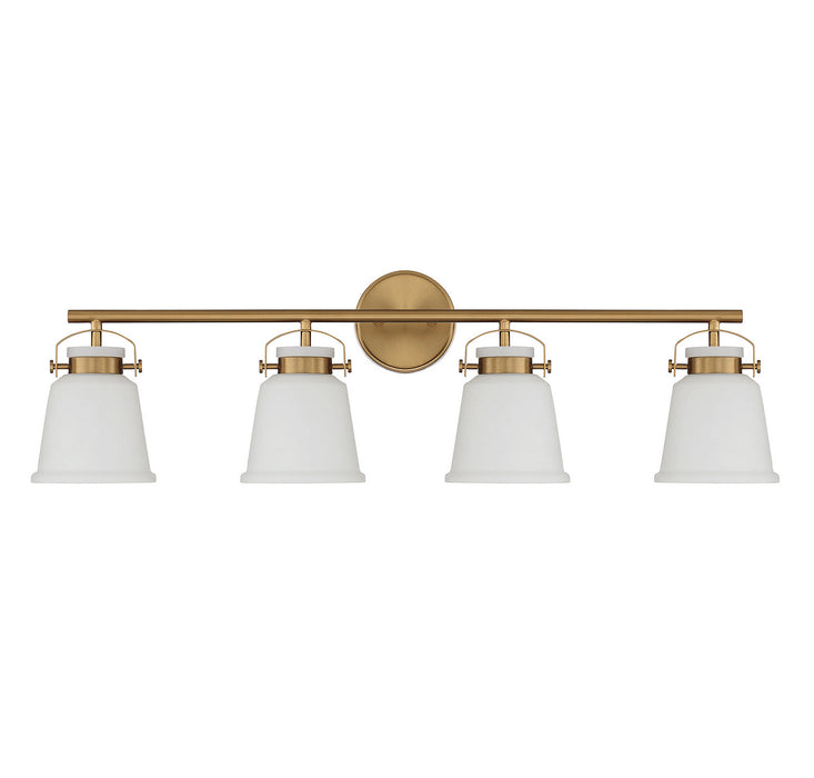 Savoy House 8-1627-4-322 Four Light Bathroom Vanity, Warm Brass