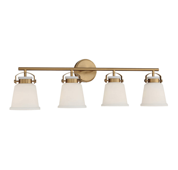 Savoy House 8-1627-4-322 Four Light Bathroom Vanity, Warm Brass