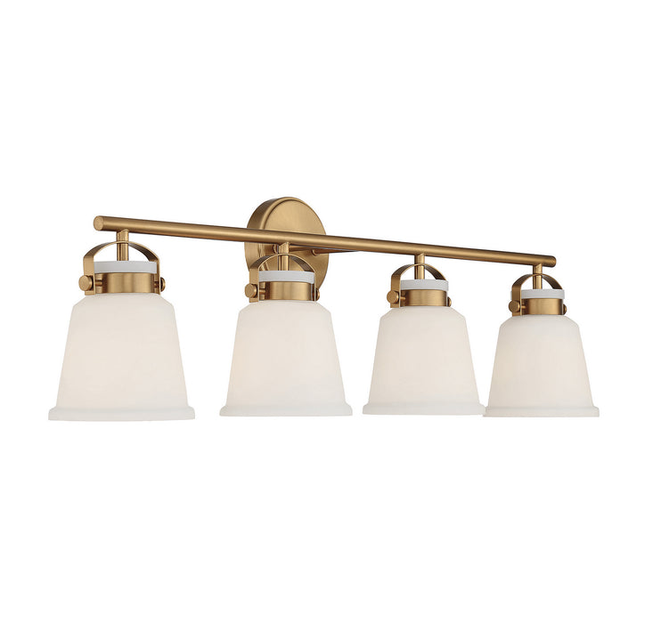 Savoy House 8-1627-4-322 Four Light Bathroom Vanity, Warm Brass