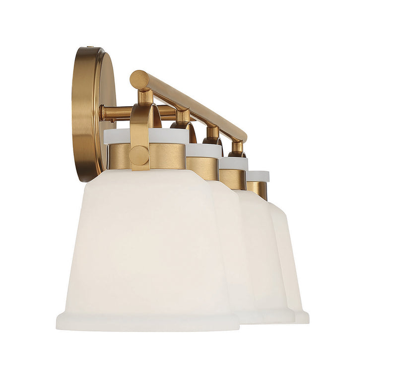 Savoy House 8-1627-4-322 Four Light Bathroom Vanity, Warm Brass