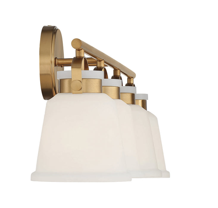 Savoy House 8-1627-4-322 Four Light Bathroom Vanity, Warm Brass