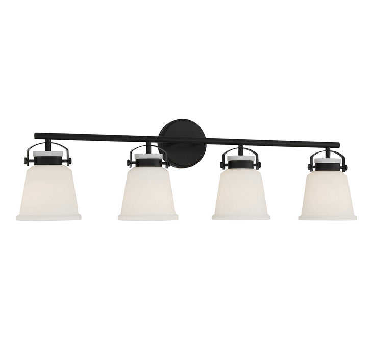 Savoy House 8-1627-4-BK Four Light Bathroom Vanity, Matte Black