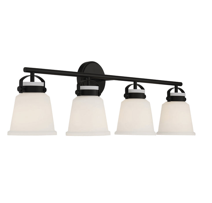 Savoy House 8-1627-4-BK Four Light Bathroom Vanity, Matte Black