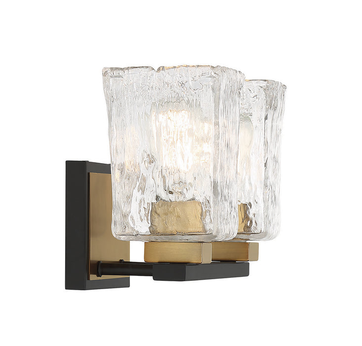 Savoy House 8-1720-2-143 Two Light Bathroom Vanity, Matte Black with Warm Brass