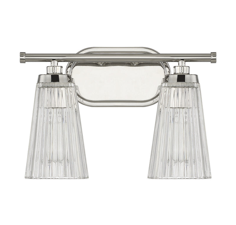 Savoy House 8-1745-2-109 Two Light Bathroom Vanity, Polished Nickel