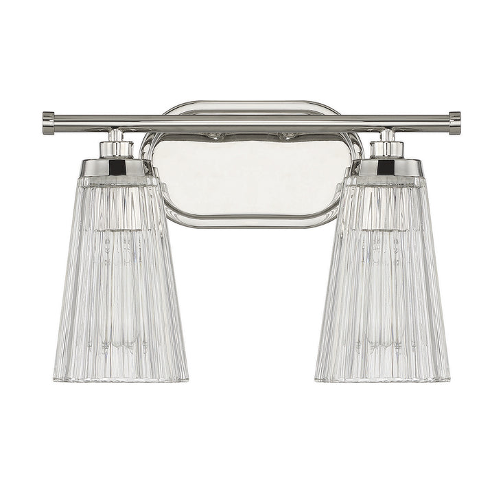 Savoy House 8-1745-2-109 Two Light Bathroom Vanity, Polished Nickel