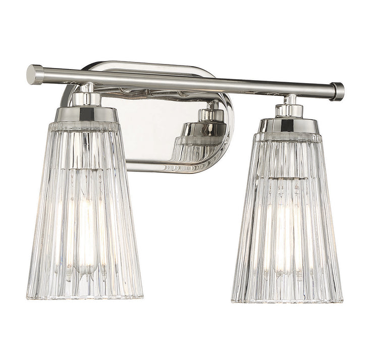 Savoy House 8-1745-2-109 Two Light Bathroom Vanity, Polished Nickel