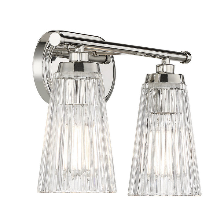Savoy House 8-1745-2-109 Two Light Bathroom Vanity, Polished Nickel