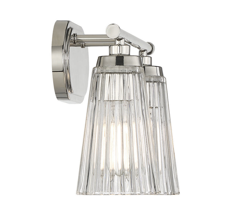 Savoy House 8-1745-2-109 Two Light Bathroom Vanity, Polished Nickel