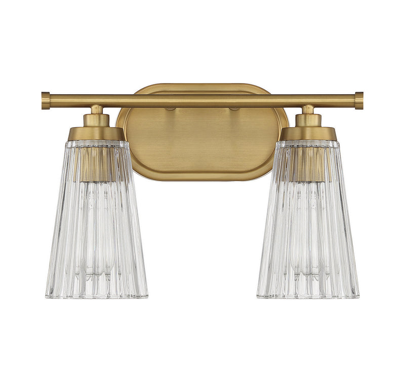 Savoy House 8-1745-2-322 Two Light Bathroom Vanity, Warm Brass
