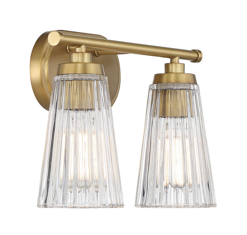 Savoy House 8-1745-2-322 Two Light Bathroom Vanity, Warm Brass