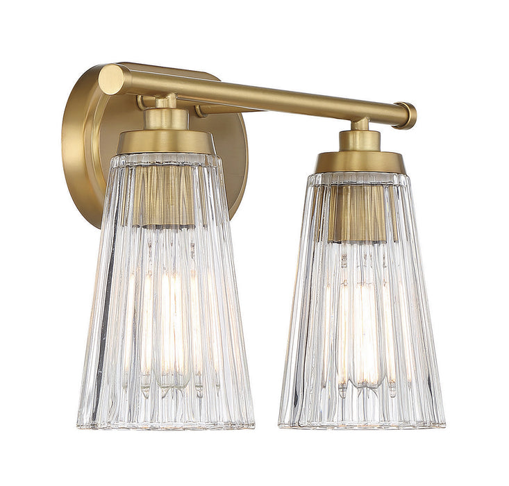 Savoy House 8-1745-2-322 Two Light Bathroom Vanity, Warm Brass