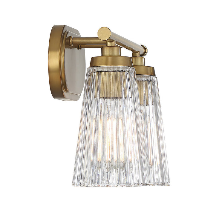 Savoy House 8-1745-2-322 Two Light Bathroom Vanity, Warm Brass