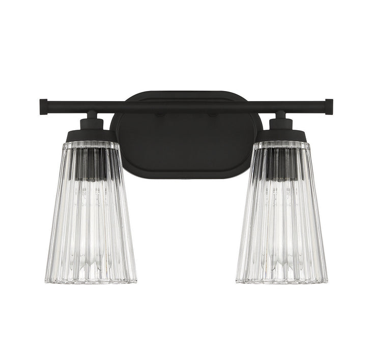 Savoy House 8-1745-2-BK Two Light Bathroom Vanity, Matte Black