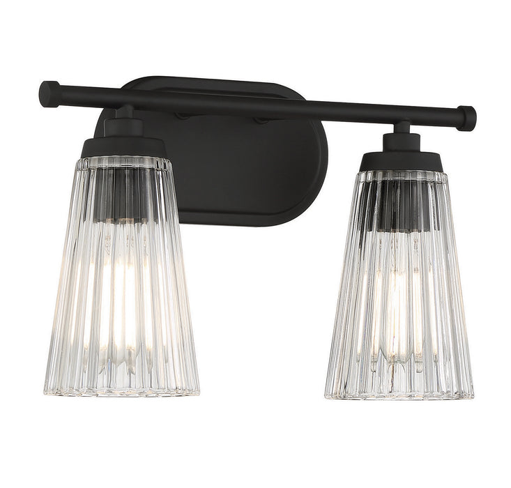 Savoy House 8-1745-2-BK Two Light Bathroom Vanity, Matte Black