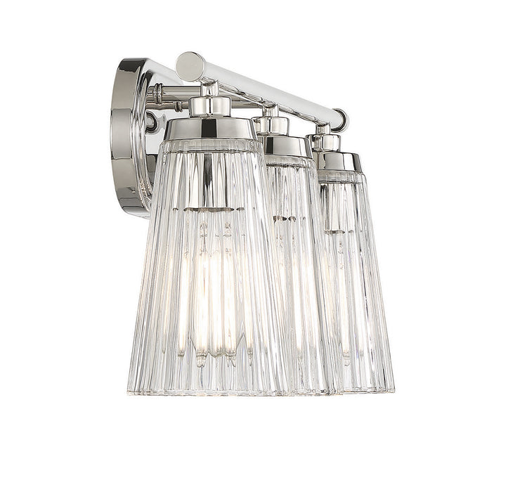 Savoy House 8-1745-3-109 Three Light Bathroom Vanity, Polished Nickel