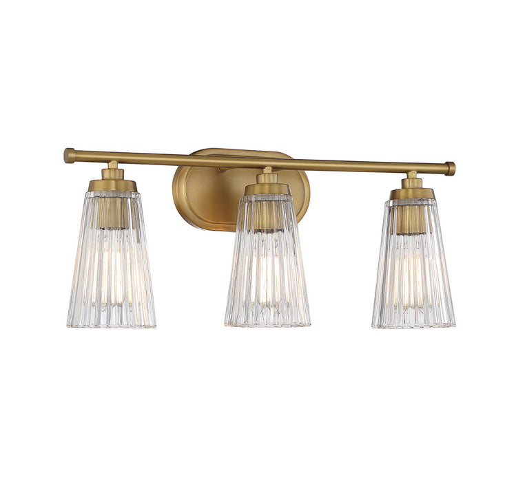 Savoy House 8-1745-3-322 Three Light Bathroom Vanity, Warm Brass