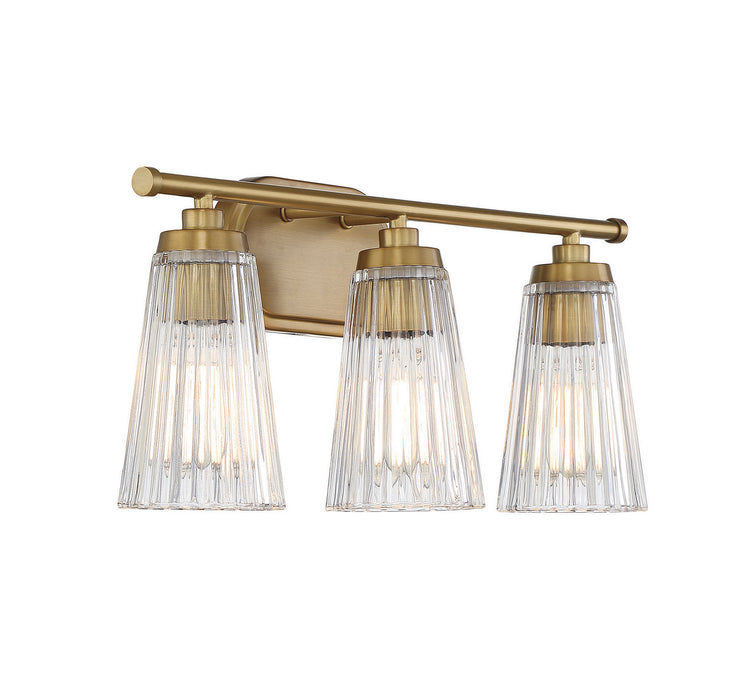 Savoy House 8-1745-3-322 Three Light Bathroom Vanity, Warm Brass