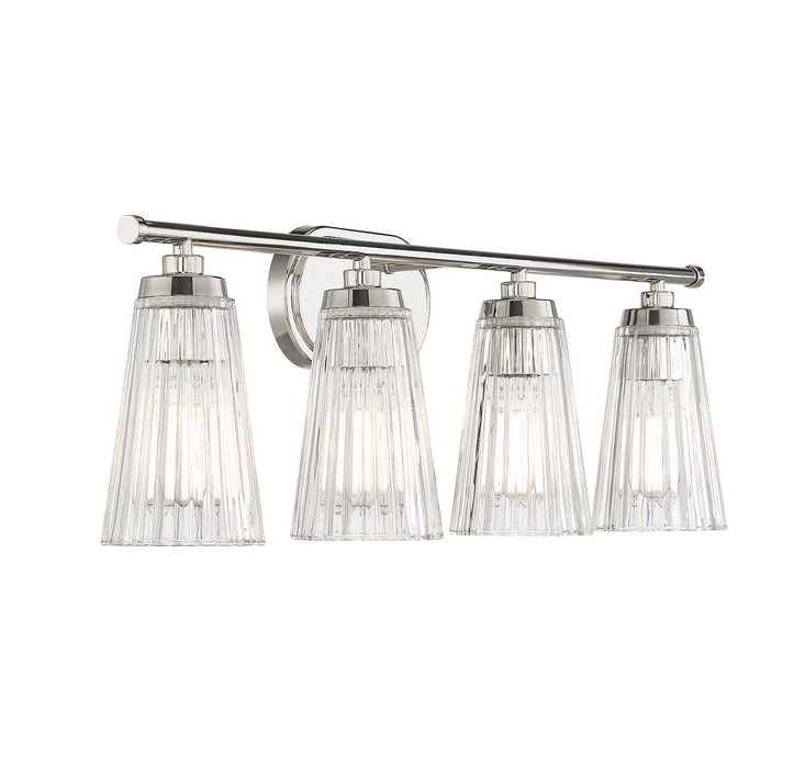 Savoy House 8-1745-4-109 Four Light Bathroom Vanity, Polished Nickel