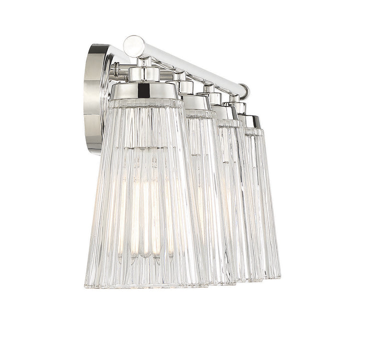 Savoy House 8-1745-4-109 Four Light Bathroom Vanity, Polished Nickel