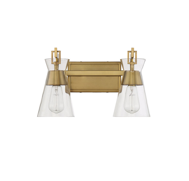 Savoy House 8-1830-2-322 Two Light Bathroom Vanity, Warm Brass