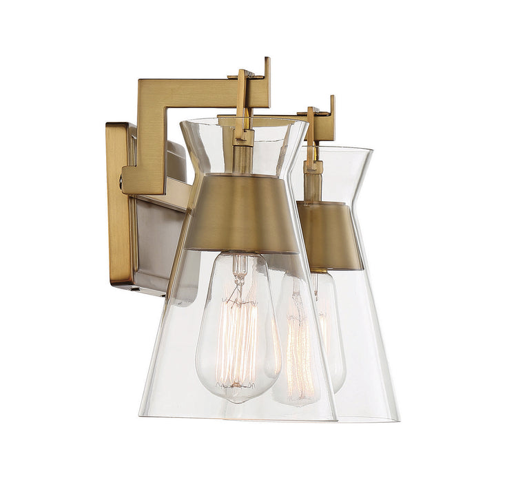 Savoy House 8-1830-2-322 Two Light Bathroom Vanity, Warm Brass