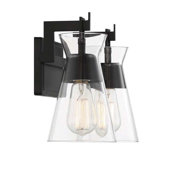 Savoy House 8-1830-2-BK Two Light Bathroom Vanity, Matte Black