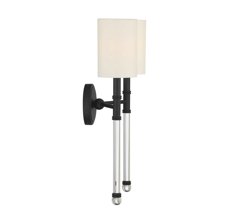 Savoy House 9-103-2-89 Two Light Wall Sconce, Matte Black