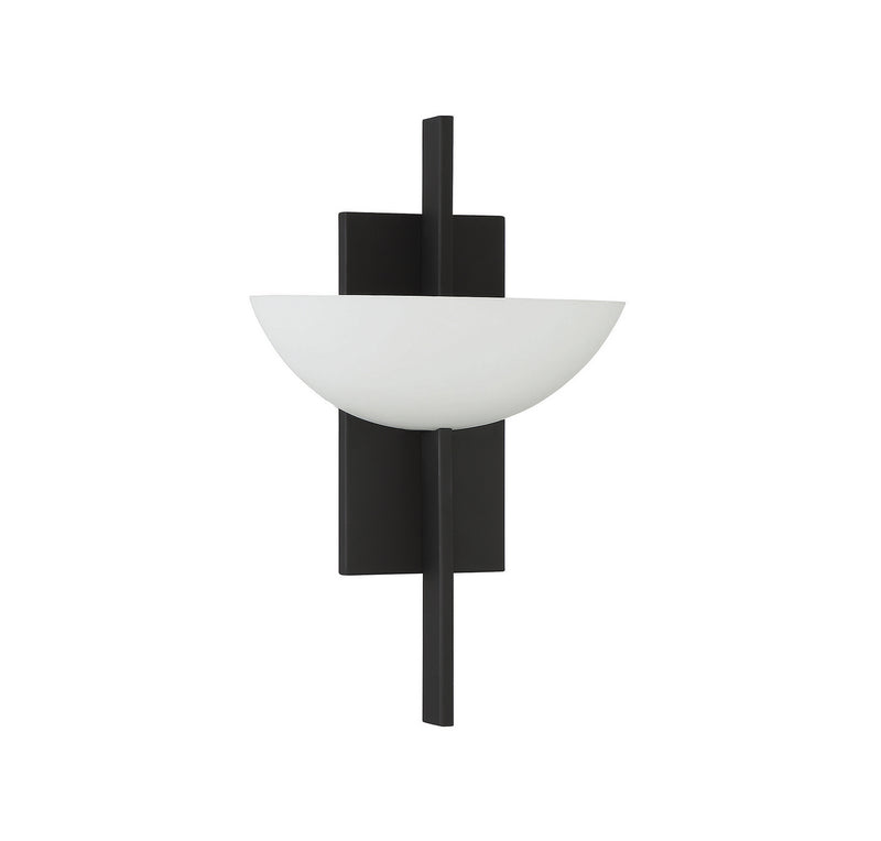 Savoy House 9-1615-1-89 One Light Wall Sconce, Matte Black