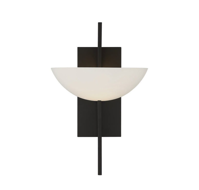 Savoy House 9-1615-1-89 One Light Wall Sconce, Matte Black