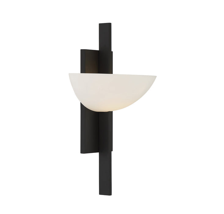 Savoy House 9-1615-1-89 One Light Wall Sconce, Matte Black