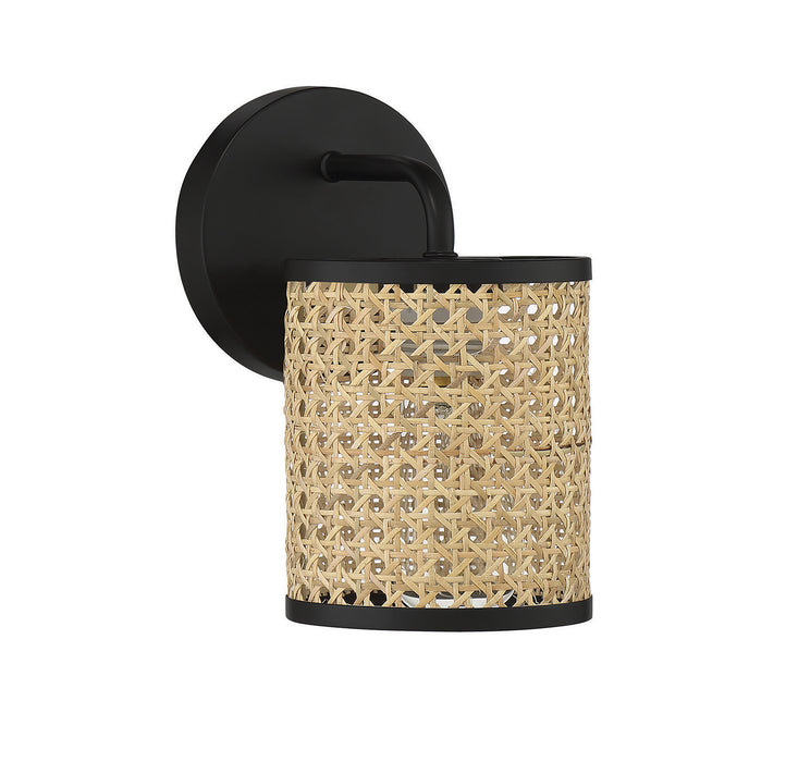 Savoy House 9-1648-1-89 One Light Wall Sconce, Matte Black