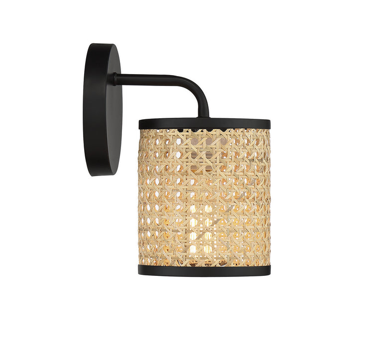 Savoy House 9-1648-1-89 One Light Wall Sconce, Matte Black