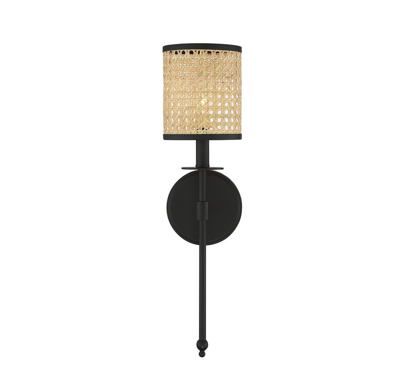 Savoy House 9-1649-1-89 One Light Wall Sconce, Matte Black