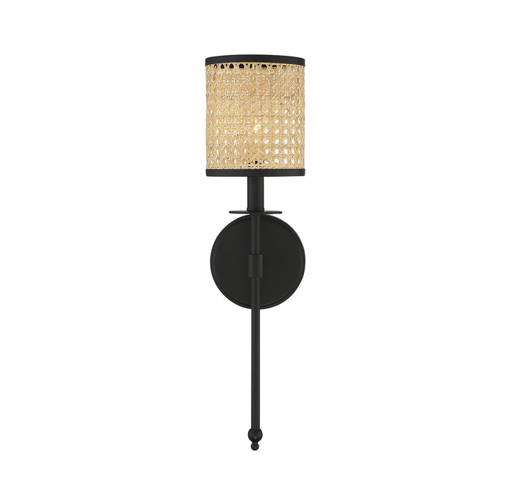 Savoy House 9-1649-1-89 One Light Wall Sconce, Matte Black