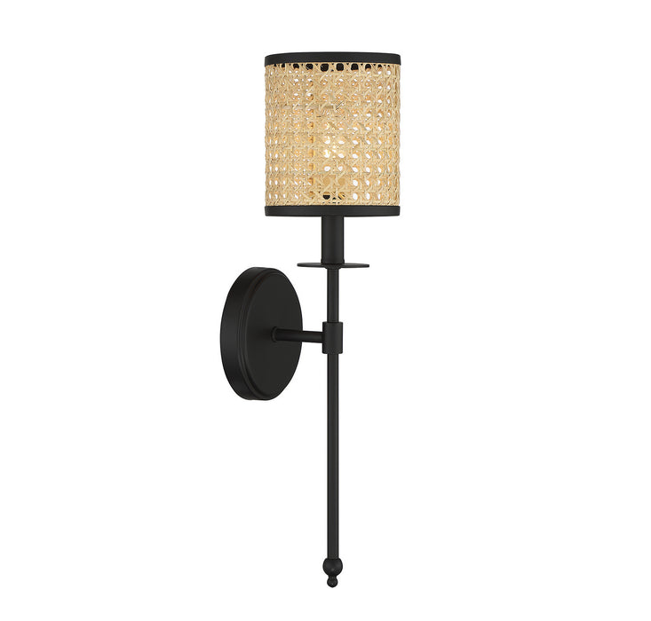 Savoy House 9-1649-1-89 One Light Wall Sconce, Matte Black
