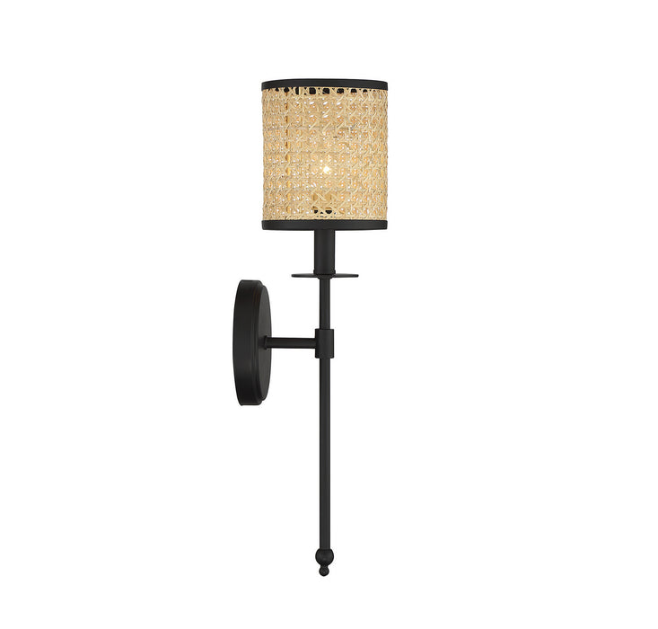 Savoy House 9-1649-1-89 One Light Wall Sconce, Matte Black