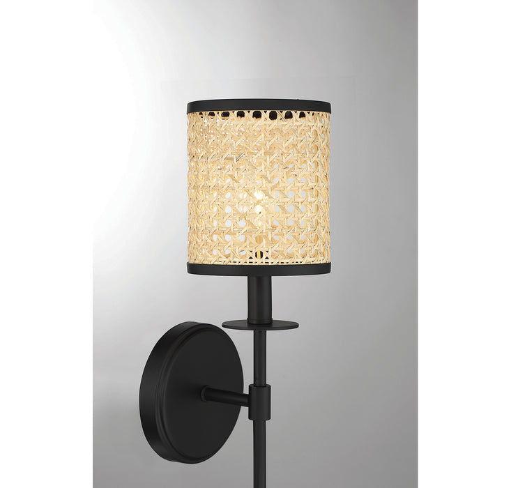 Savoy House 9-1649-1-89 One Light Wall Sconce, Matte Black