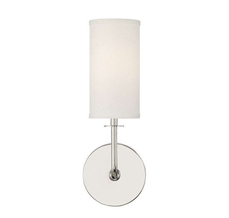 Savoy House 9-1755-1-109 One Light Wall Sconce, Polished Nickel