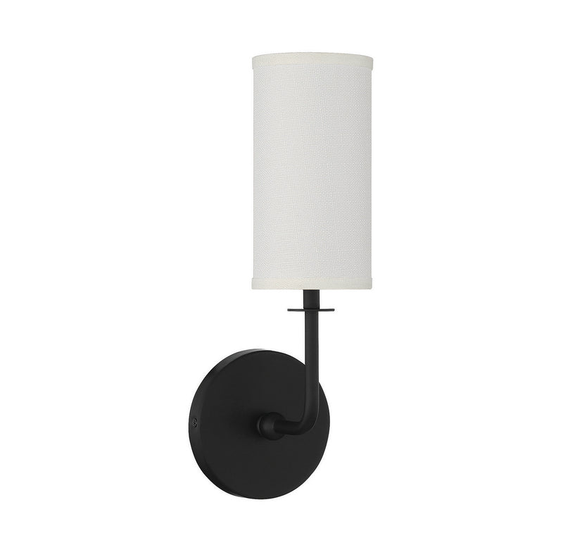 Savoy House 9-1755-1-89 One Light Wall Sconce, Matte Black