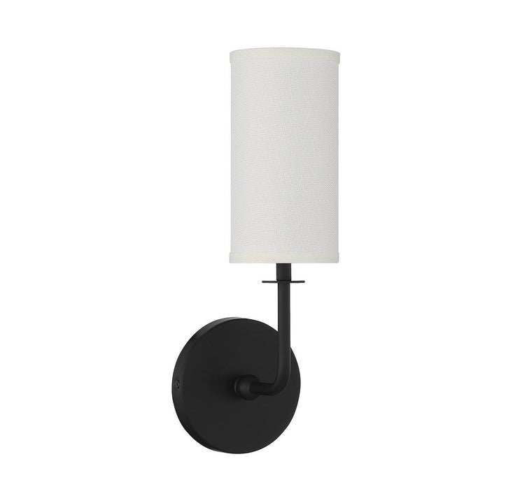 Savoy House 9-1755-1-89 One Light Wall Sconce, Matte Black