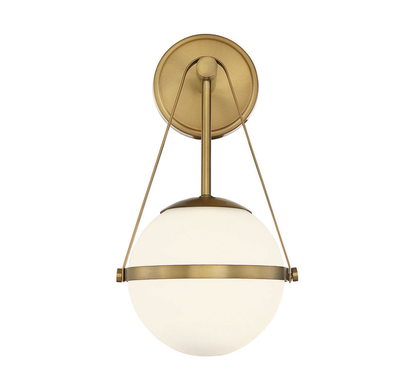 Savoy House 9-1911-1-322 One Light Wall Sconce, Warm Brass