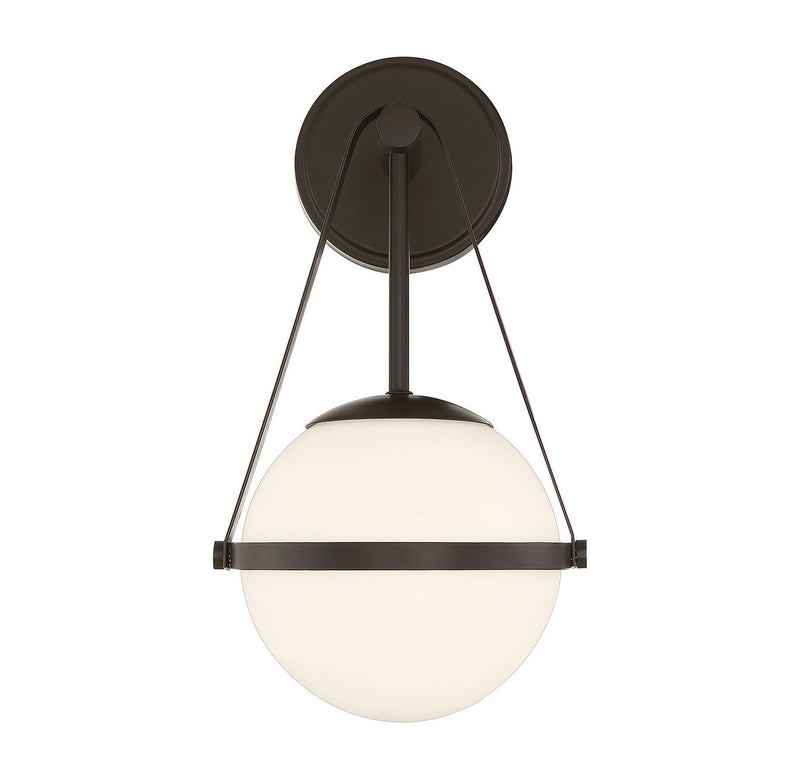 Savoy House 9-1911-1-89 One Light Wall Sconce, Matte Black