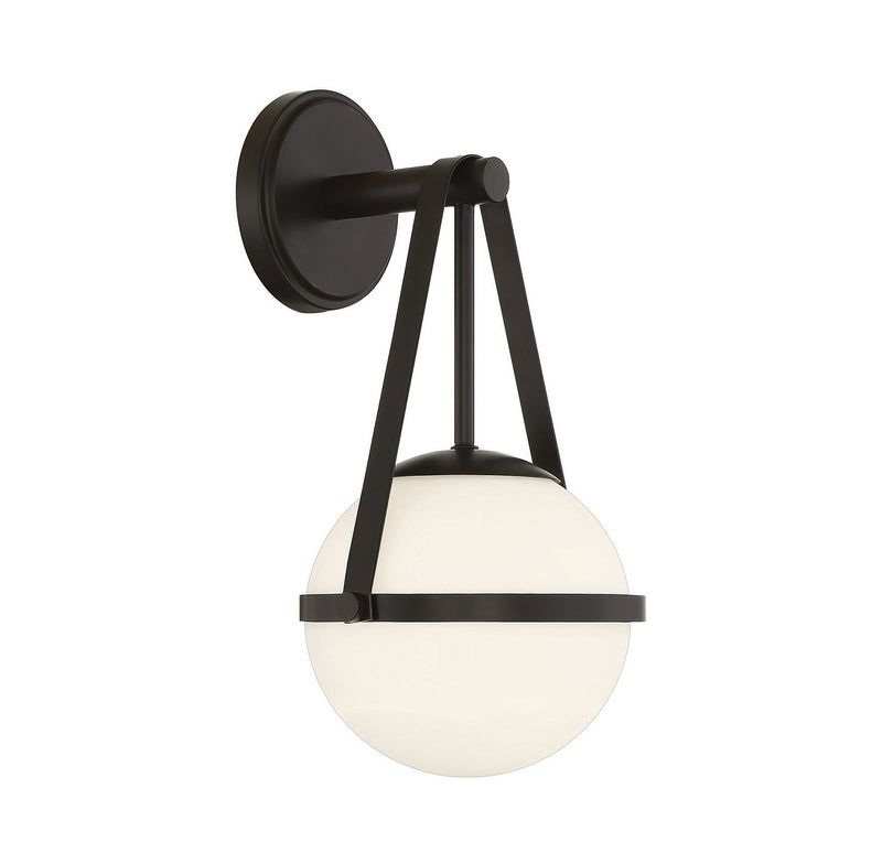 Savoy House 9-1911-1-89 One Light Wall Sconce, Matte Black