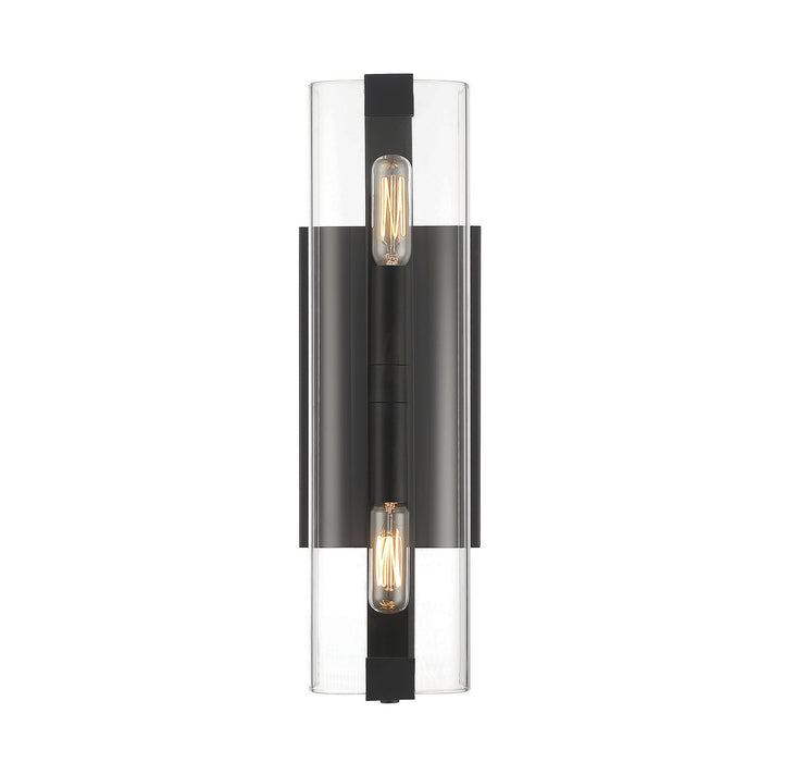 Savoy House 9-9771-2-89 Two Light Wall Sconce, Matte Black
