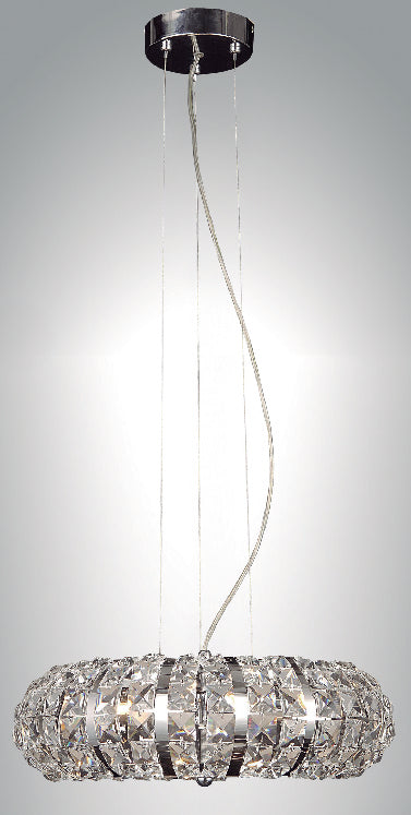 Zeev Lighting P30022-8-CH Eight Light Pendant, Chrome