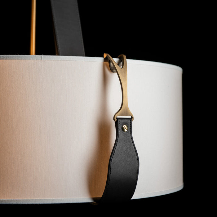 Hubbardton Forge 104070-SKT-27-LK-SF2208 Three Light Pendant, Antique Brass