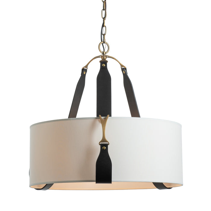 Hubbardton Forge 104070-SKT-27-LK-SF2208 Three Light Pendant, Antique Brass
