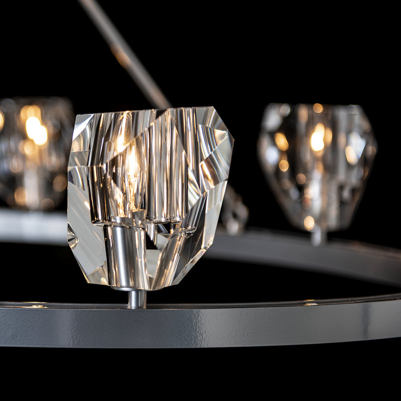 Hubbardton Forge 105021-SKT-85-CR Eight Light Chandelier, Sterling