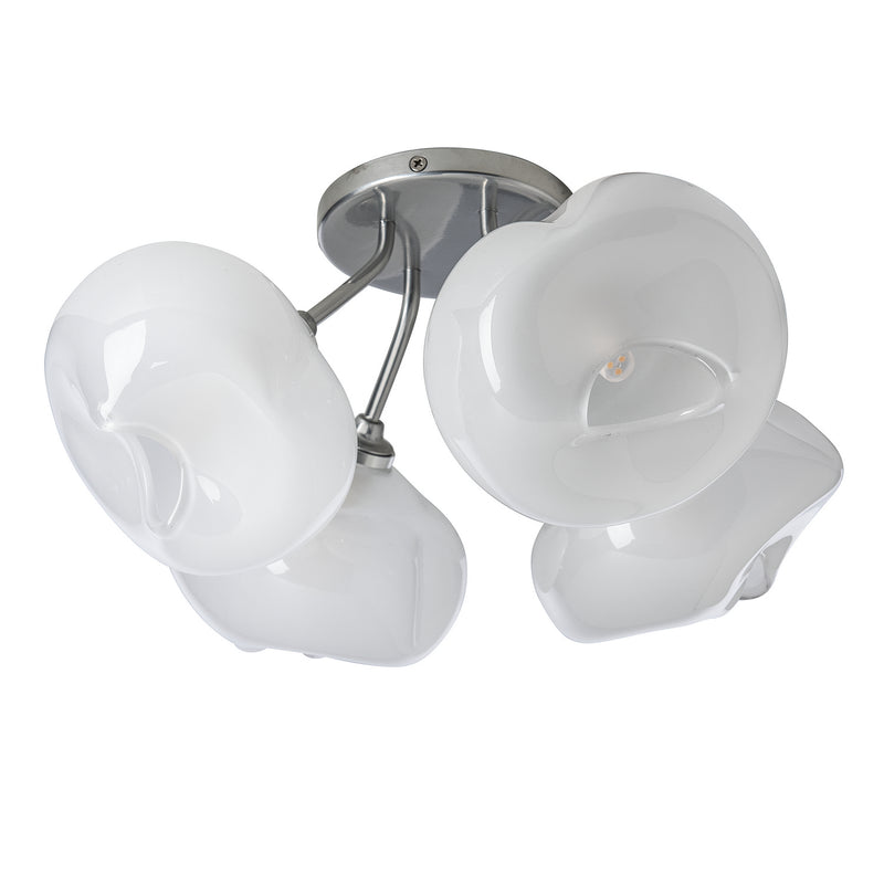 Hubbardton Forge 121370-SKT-85-FD0710 Four Light Semi-Flush Mount, Sterling